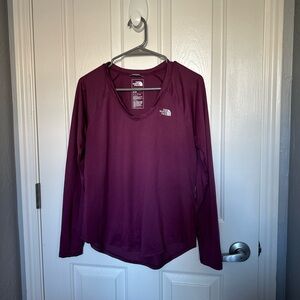 North face long sleeve performance tee- size medium